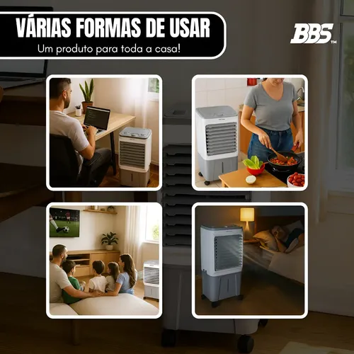Climatizador Purificador De Ar 16l Reservatório Agua + Gelo