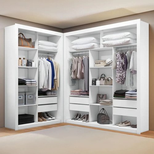 Closet Modulado 6 Gavetas Amoudi Móveis Cor Branco