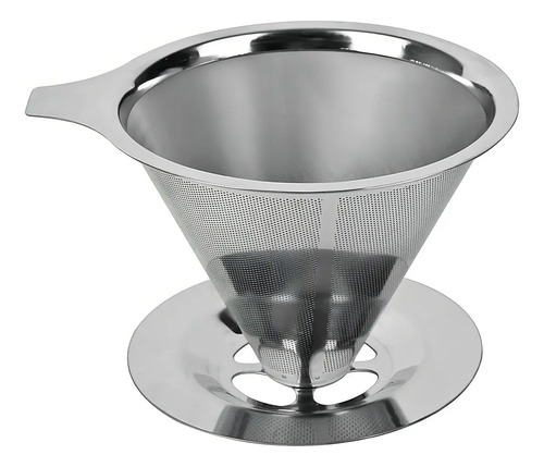 Coador cafe inox peneira reutilizavel sem filtro grande