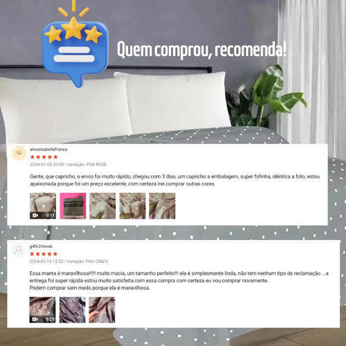 Cobertor Casal Manta Cereja Habitat Poá Bolinha Soft Macia