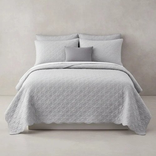 Cobre Leito Queen Matelado Dupla Face Leve Confortável Macio Cinza Matelado