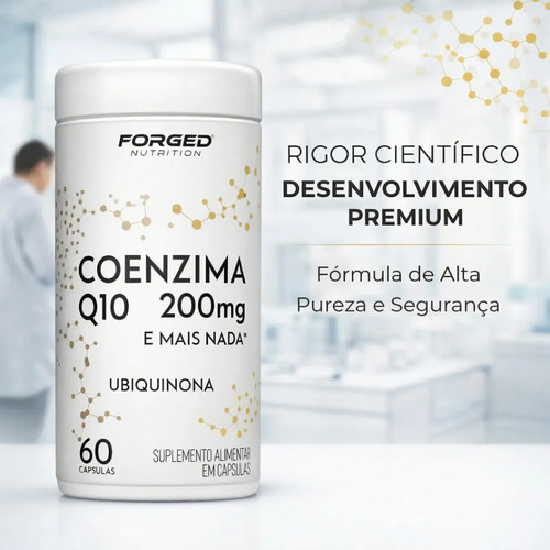 Coenzima Q10 200mg Pura Alta Concentração 60 Cápsulas - Forged Nutrition