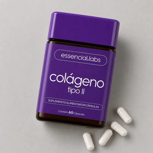 COLÁGENO TIPO 2 com 45mg - Fórmula Exclusiva para a Articulação com Máxima Concentração e Biodisponibilidade - 60 Cápsulas