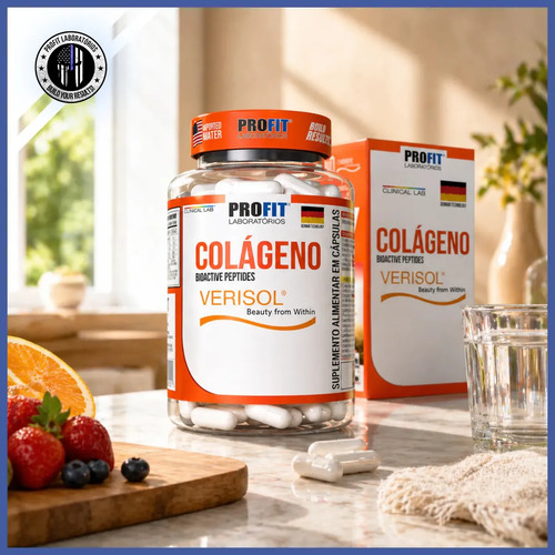 Colágeno Verisol 120 Cáps Com Ácido Hialurônico - Profit Sabor Sem sabor