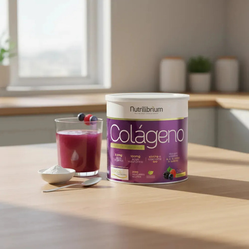Colágeno Verisol Ácido Hialurônico Silício Orgânico Coq-10 Sabor Frutas Vermelhas