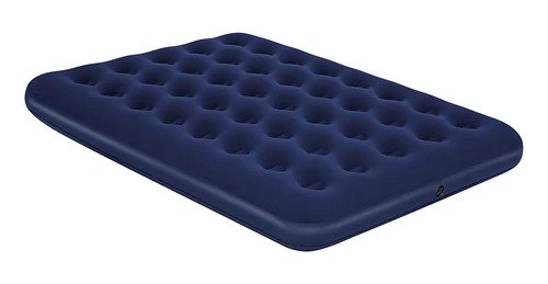 Colchão Camping Casal Inflável 300kg + Bomba De Ar Bestway Cor Azul