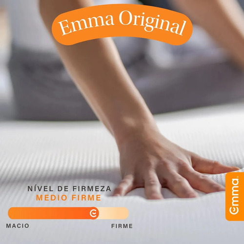 Colchão Emma Original Casal - Tecnologia Alemã Cor Branco/Cinza