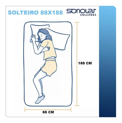 Colchão Espuma D33 Solteiro - Gazin - Supreme - 88x188x17cm