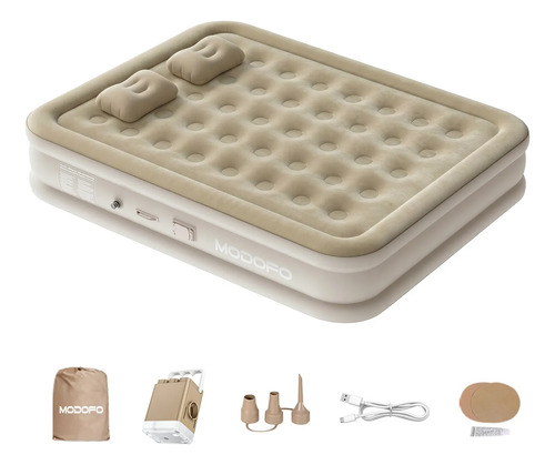 Colchao inflavel casal queen 20015044cm cbomba bivolt usb