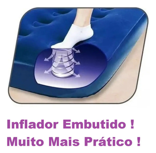 Colchão Inflável King Size Grande Barraca Acampamento Casa