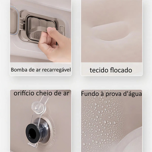 Colchão Inflável Queen Joyfox Bateria Lítio Integrada 203x154x44cm