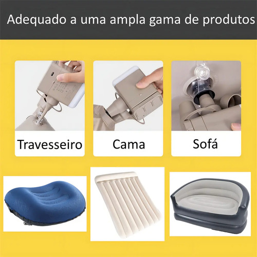 Colchão Inflável Queen Joyfox Bateria Lítio Integrada 203x154x44cm