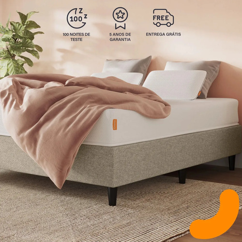 Colchão Queen Emma Basics 17 – 158x198cm - Espuma D28 17cm com Tecnologia Alemã, Embalado à Vácuo, Firmeza Ideal, Suporte Confortável
