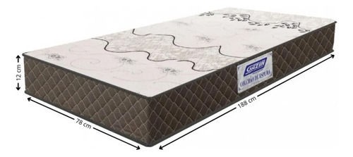 Colchao solteiro 78cm espuma d20 supreme gazin cor marrom