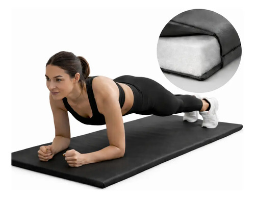 Colchonete academia 90x40x2cm treino em casa funcional