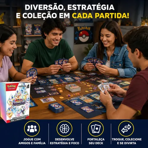 Combo 18 Booster Evoluções Prismáticas Pokémon 8.5 Tcg Copag