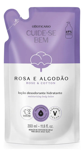 Combo Cuide-se Bem: Loção Corporal Deleite 400ml + Refil Ros
