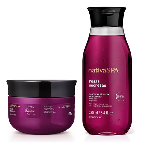 Combo nativa spa rosas secretas sabonete liquido 250ml ol
