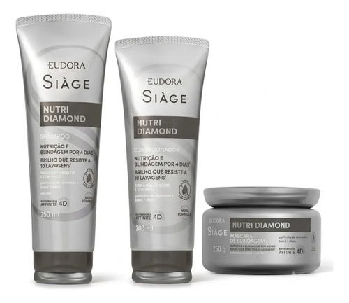 Combo siage nutri diamond shampoo condicionador e mascara