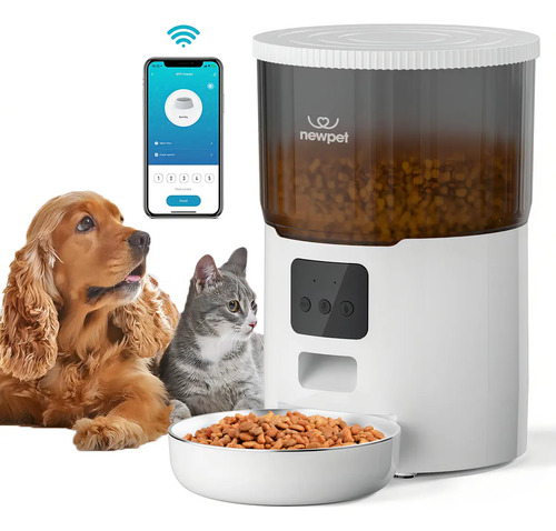 Comedouro automatico new pet 4l com gravacao de voz para cae