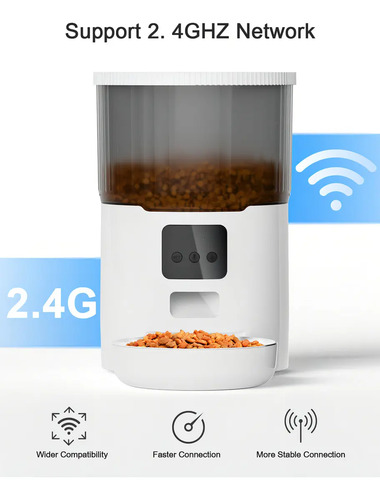 Comedouro Automático New Pet 4L com Gravação de Voz para Cães e Gatos