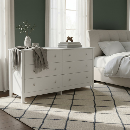 Comoda ditalia 6 gavetas dm 221 branco br