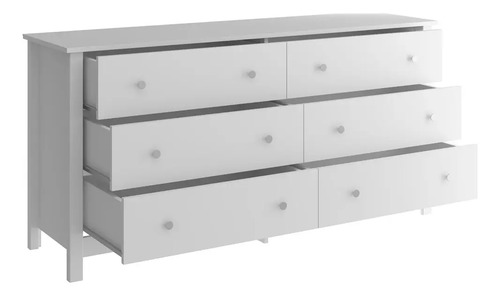 Cômoda Ditália 6 Gavetas Dm-221 Branco Br
