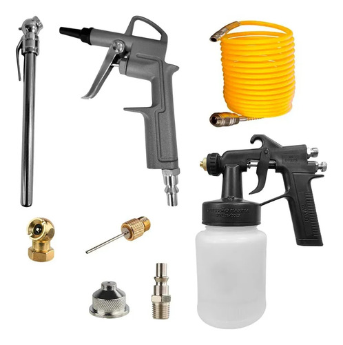 Compressor Ar Direto 1/2hp 350w 40 Psi Com Kit Bivolt Evald Amarelo