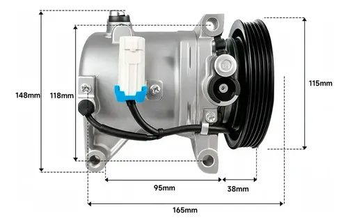 Compressor Calsonic Strada Palio Uno Fire 2004 Até 2013 5pk