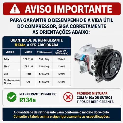 Compressor Calsonic Strada Palio Uno Fire 2004 Até 2013 5pk