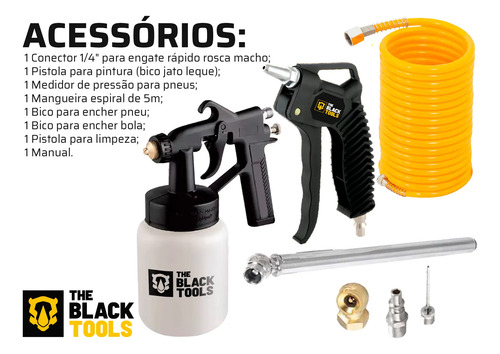 Compressor De Ar Direto Elétrico Pintura 1/2 Hp Bivolt