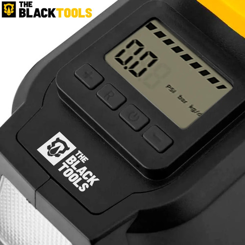 Compressor De Ar Elétrico Portátil 120w Encher Pneu Carro Moto Bicicleta Tcm100 The Black Tools