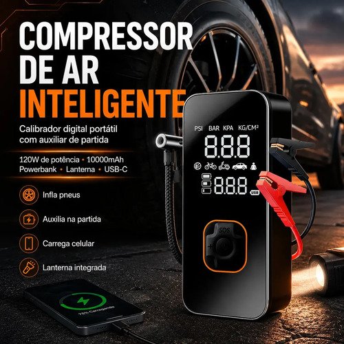 Compressor de ar leves air pump auxiliar de partida veiculos