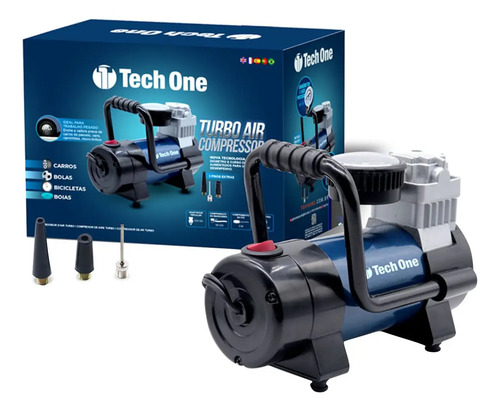 Compressor De Ar Mini Elétrico Portátil Tech One Turbo