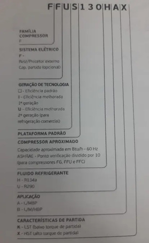 Compressor Embraco EMR80HLR 1/4+ R134A para Geladeira e Freezer