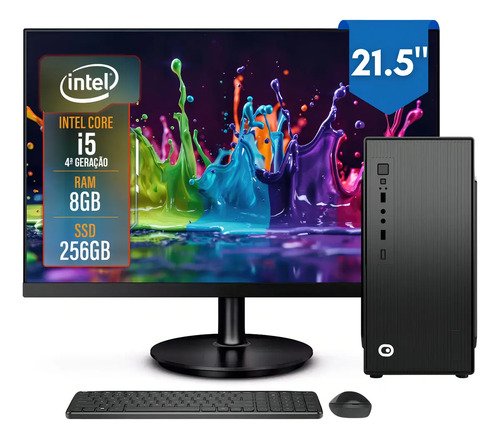 Computador completo 2eletro top intel core i5 8gb ram ssd 25