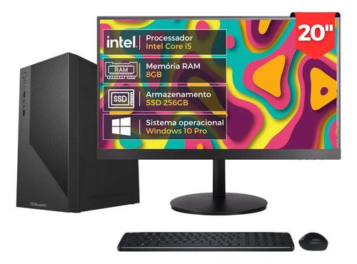 Computador completo fast intel core i5 8gb ram ssd 256gb win