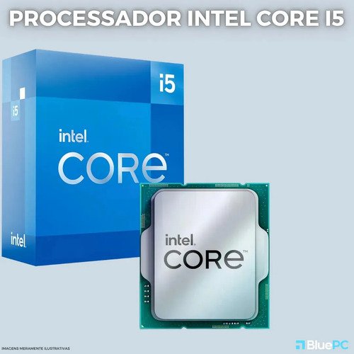 Computador Completo Fast Intel Core i5, 8GB RAM, SSD 256GB, Windows 10 Pro, Bivolt, Preto, Monitor 20" LED, Mouse e Teclado - BluePC CD2E-0110FA