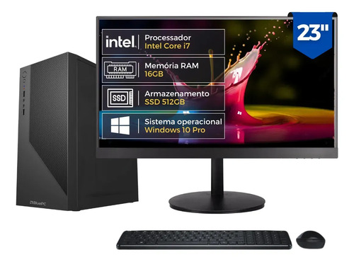 Computador completo top intel core i7 4770 16gb ram ssd 512g