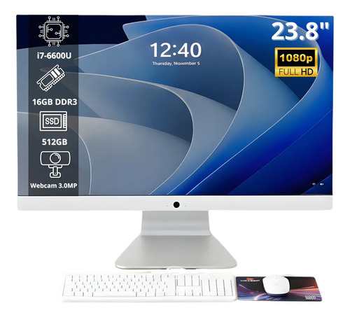 Computador pc all in one 238 i7 16gb ssd 512gb full hd aio b