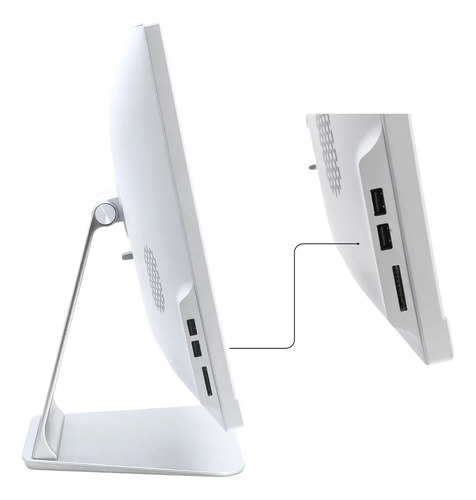 Computador Pc All In One 23.8 I7 16gb Ssd 512gb Full Hd Aio Branco