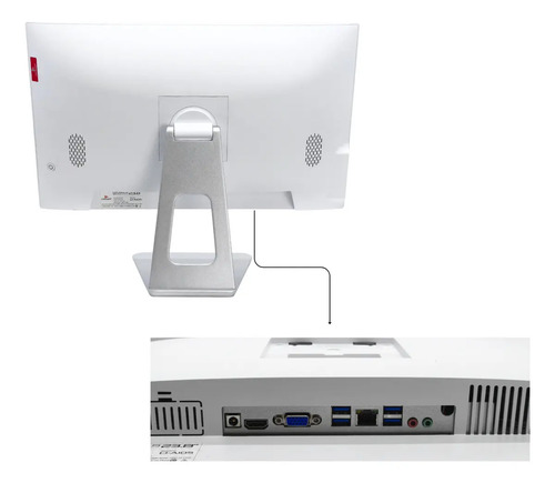 Computador Pc All In One 23.8 I7 16gb Ssd 512gb Full Hd Aio Branco