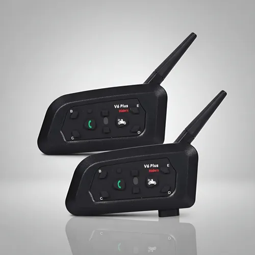 Comunicador capacete v6 plus 2 unidades par bluetooth 50