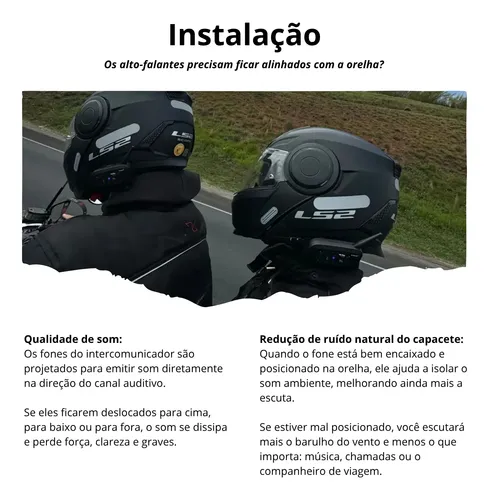 Comunicador Capacete V6 Plus 2 Unidades / Par Bluetooth 5.0