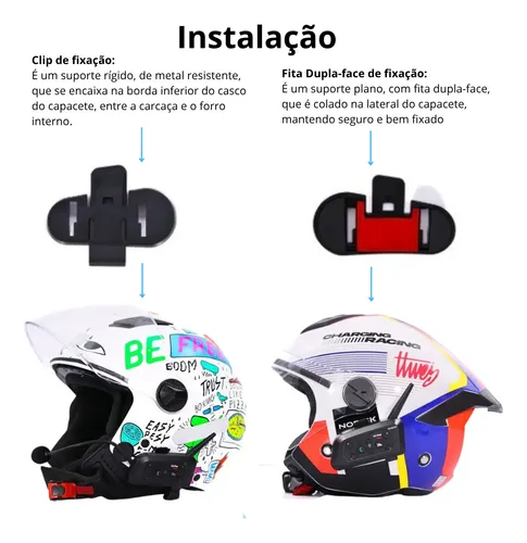 Comunicador Capacete V6 Plus 2 Unidades / Par Bluetooth 5.0