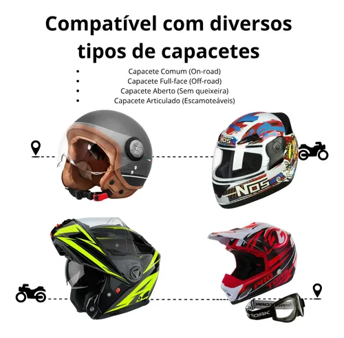 Comunicador Capacete V6 Plus 2 Unidades / Par Bluetooth 5.0
