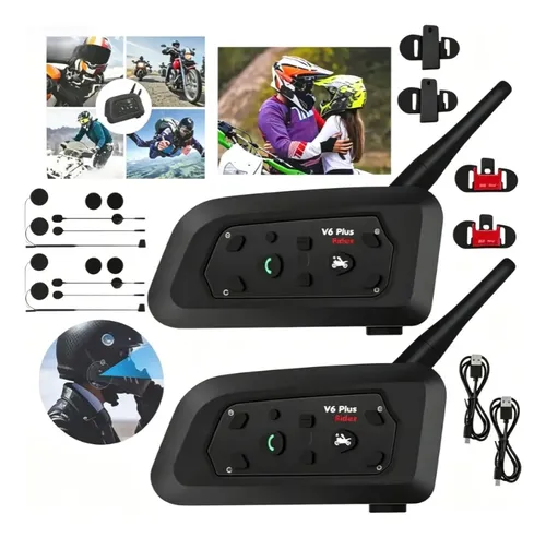 Comunicador v6 plus bluetooth 52 2 unid 1500m 25h bateri