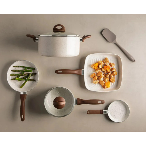 Conj de Panelas 8 Peças Ceramic Life Smart Plus Vanilla - Brinox