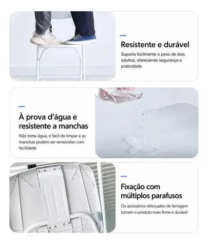 Conjunto De 4 Cadeiras Dobráveis De Metal Resistentes
