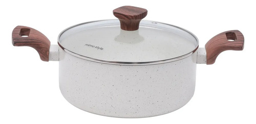 Conjunto De 8 Panelas Pratic Cook Marmol Indução Mimo Style Cor Branco